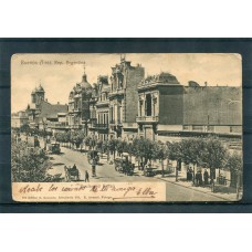 CIUDAD DE BUENOS AIRES ANTIGUA TARJETA POSTAL TRANVIAS CALLAO